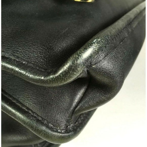 Coach 7205 Vintage Black Leather Briefcase Messenger Bag with Strap -Made In USA - Picture 8 of 12